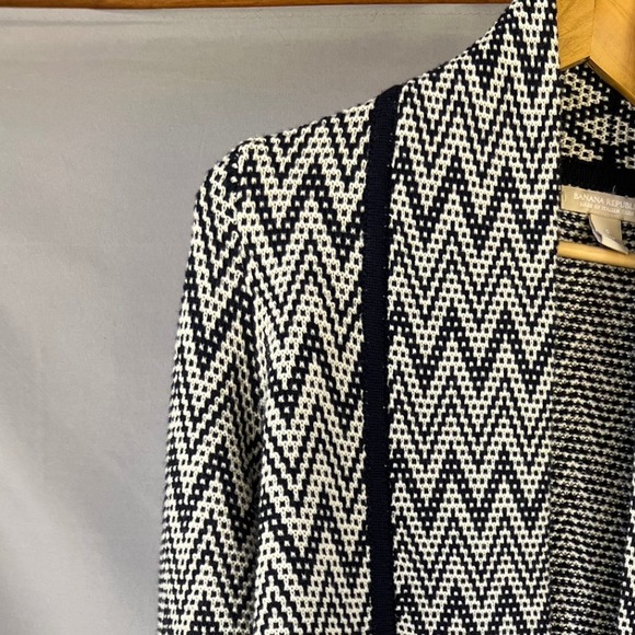 Banana Republic Sweaters - Banana Republic‎ Knit Cardigan Sweater Open Front Zigzag Pattern Womens